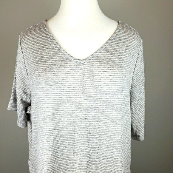 NWT Lane Bryant Striped Peplum Top - Picture 2 of 7